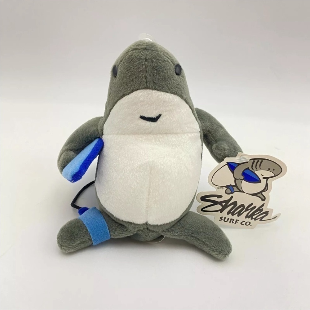 Vintage Crazy Shirts Hawaii Gray Shark Sharka Surf Co. Plush with Tags 6"